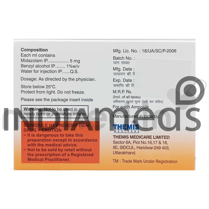 Medzol 5mg Injection 1ml