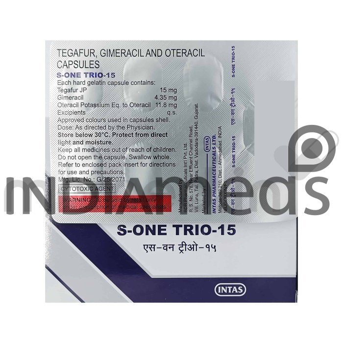 S-One Trio 15mg Capsule