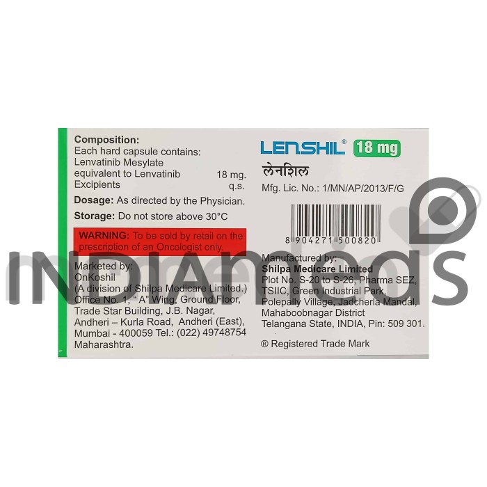 Lenshil 18mg Capsule