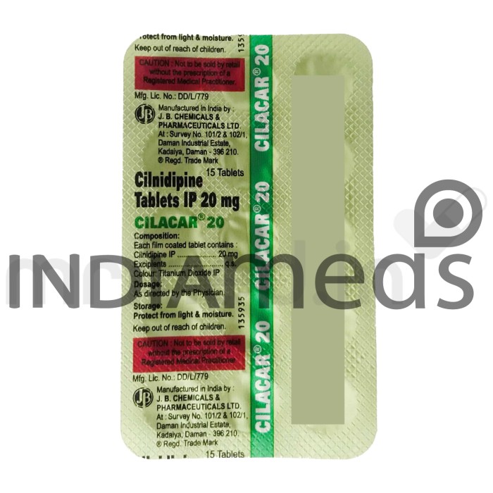Cilacar 20mg Tablet