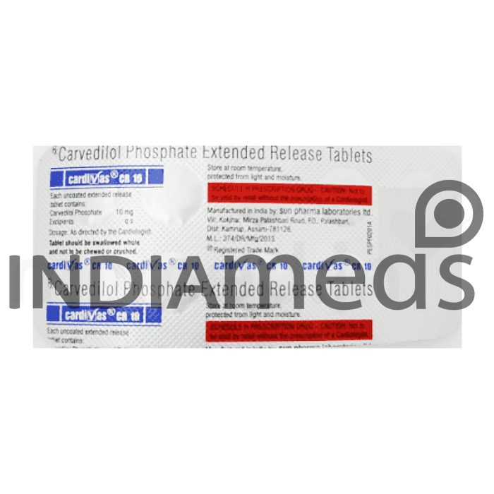 Cardivas CR 10mg Tablet