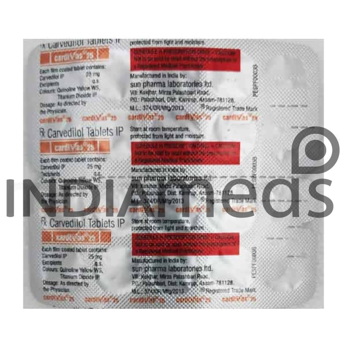 Cardivas 25mg Tablet