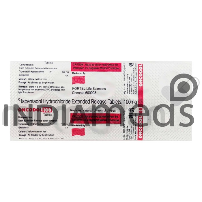 Oncodol 100mg Tablet