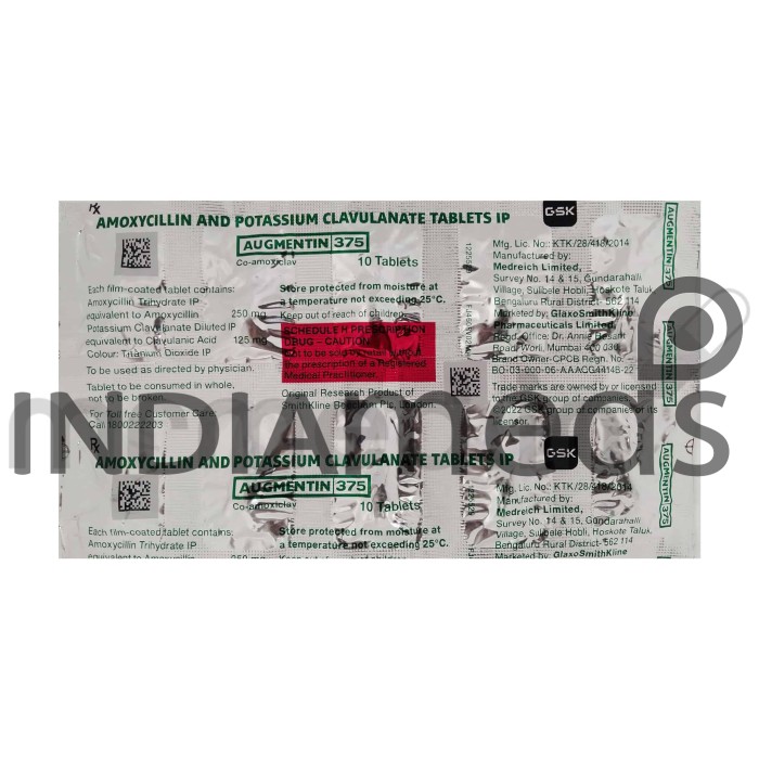 Augmentin 375mg Tablet