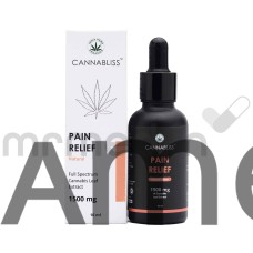 Cannabliss Pain Relief Natural 1500mg OIL 10 ml
