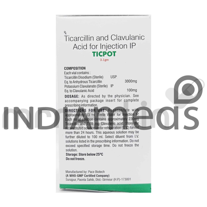 Ticpot 3.1gm Injection