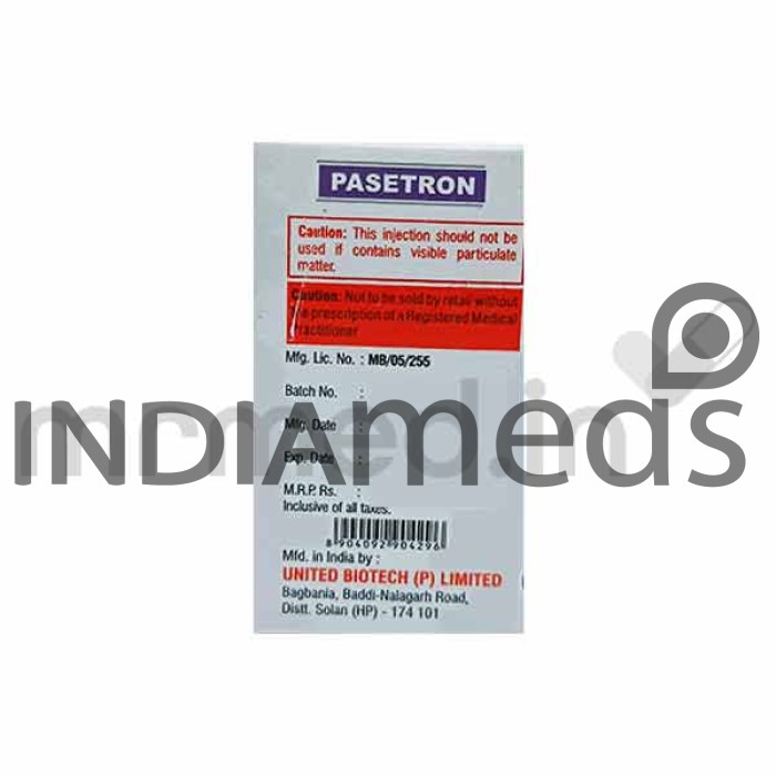 Pasetron 0.25mg Injection