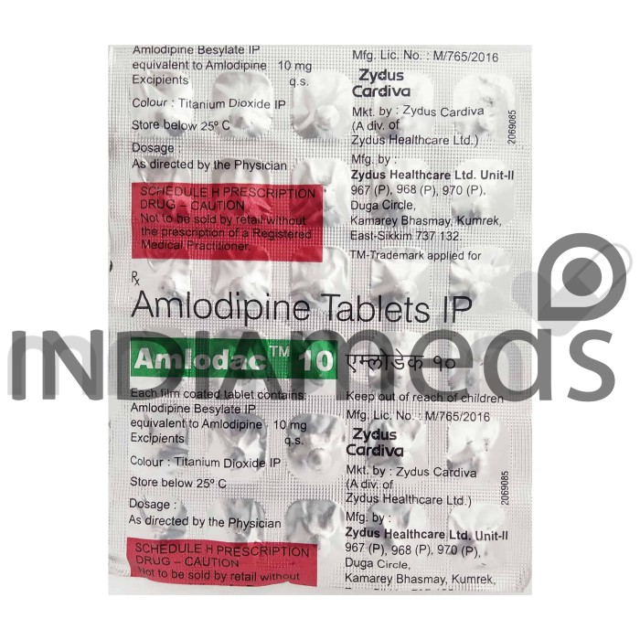 Amlodac 10mg Tablet