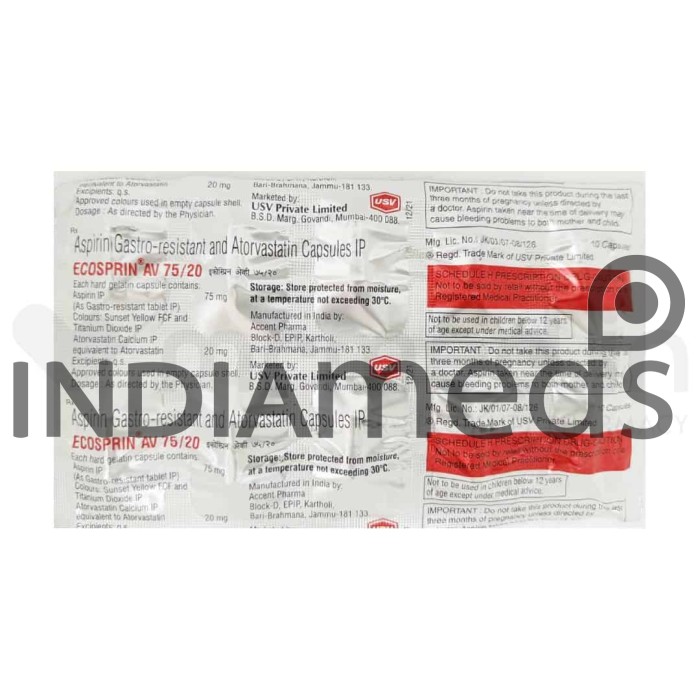 Ecosprin AV 75mg/20mg Capsule