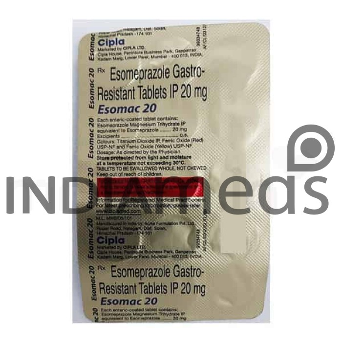 Esomac 20mg Tablet