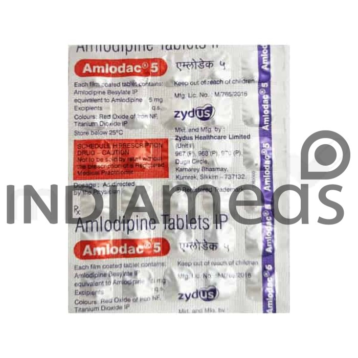 Amlodac 5mg Tablet