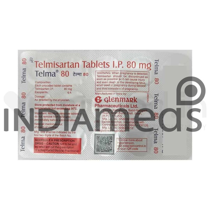 Telma 80mg Tablet