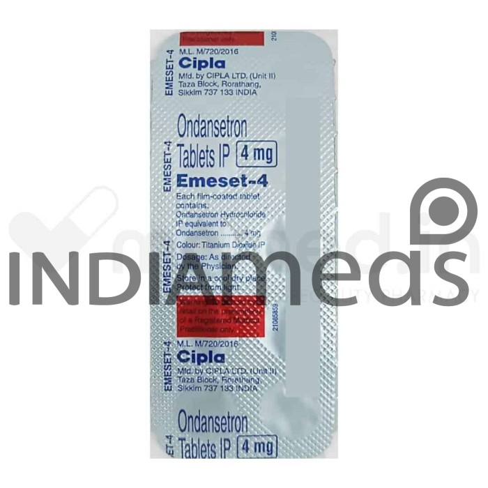 Emeset 4mg Tablet