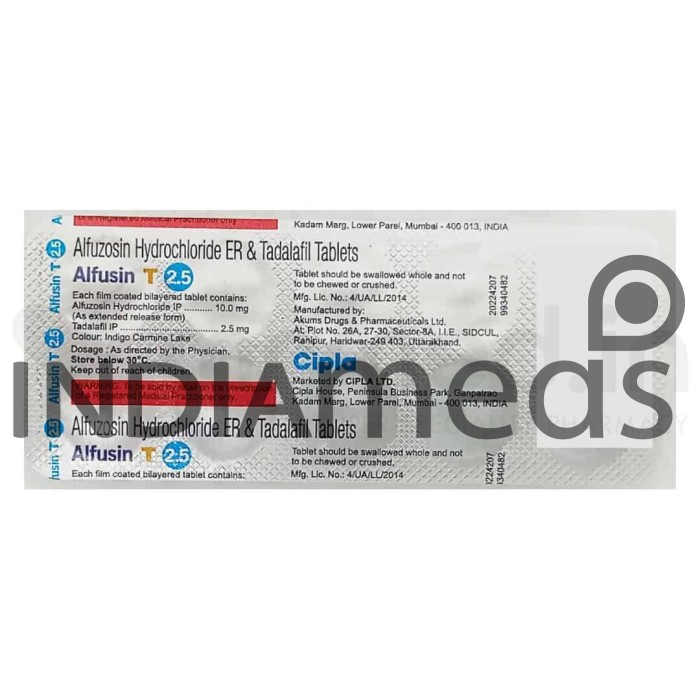 Alfusin T 2.5mg Tablet