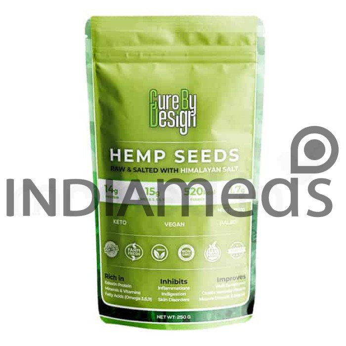 Cure By Design Hemp Seed Toasted with Pink Salt 250gm
