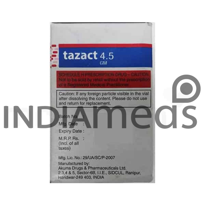 Tazact 4.5gm Injection