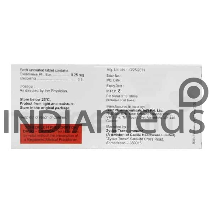 Everomus 0.25mg Tablet
